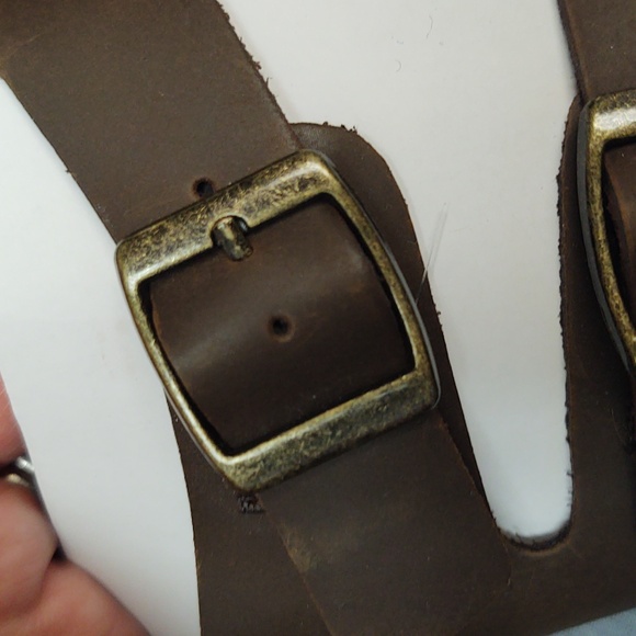 New In Box Sonoma Annalee Triple Strap Brown Sandals Size 7 - Picture 2 of 5